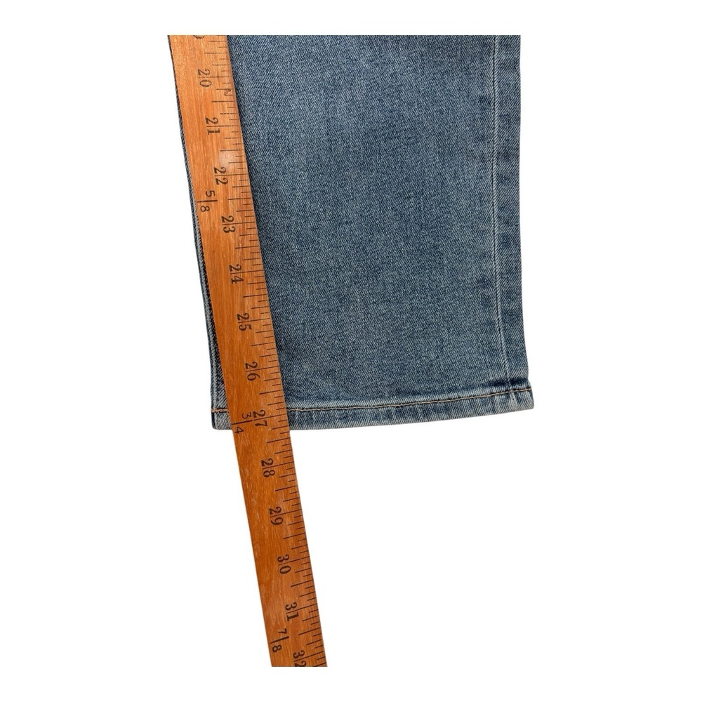 American Eagle Hi Rise Jeans 12 R Blue Cropped Stretch 1977 Straight Leg (32x27) - Picture 5 of 9